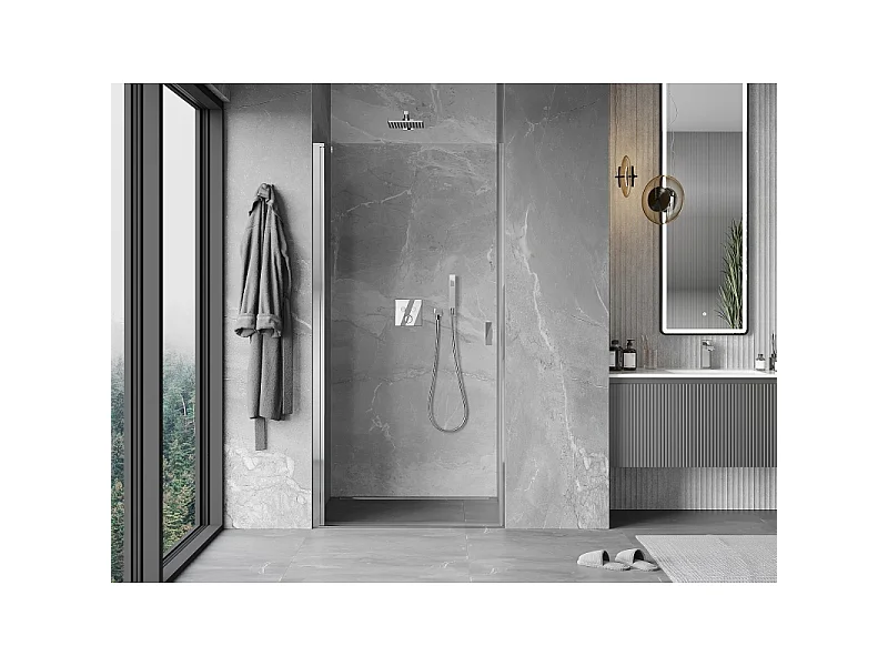 Mexen Mist-B draaideur voor douche 70 cm, transparant, chroom - 8A2-070-000-01-00