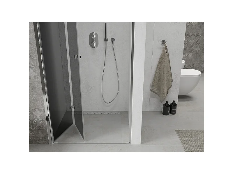 Mexen Lima porte de douche pliante 80 cm, graphite, chrome - 856-080-000-01-40