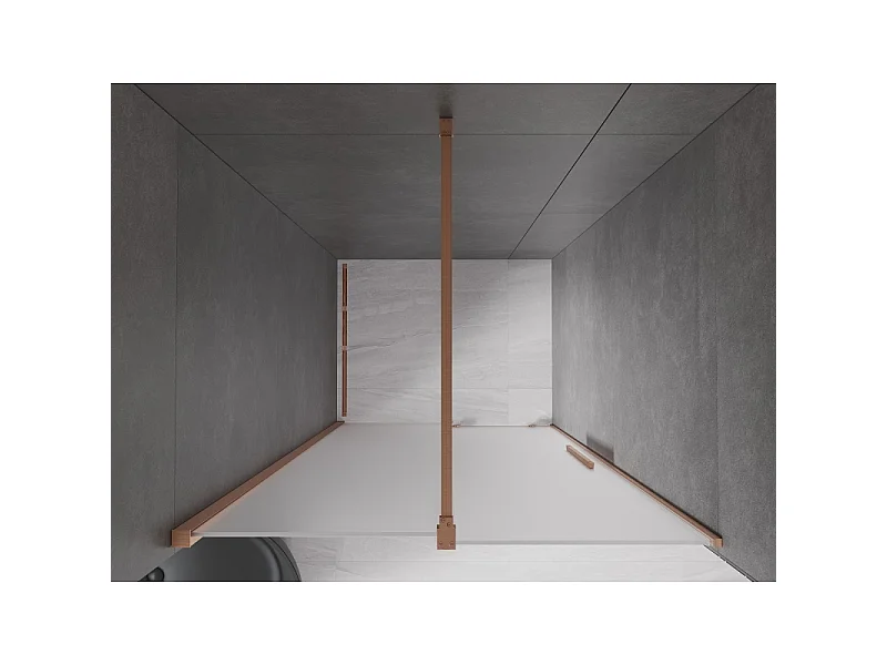 Mexen Velar drzwi prysznicowe rozsuwane 100 cm, szron, miedź szczotkowana - 871-100-000-31-65