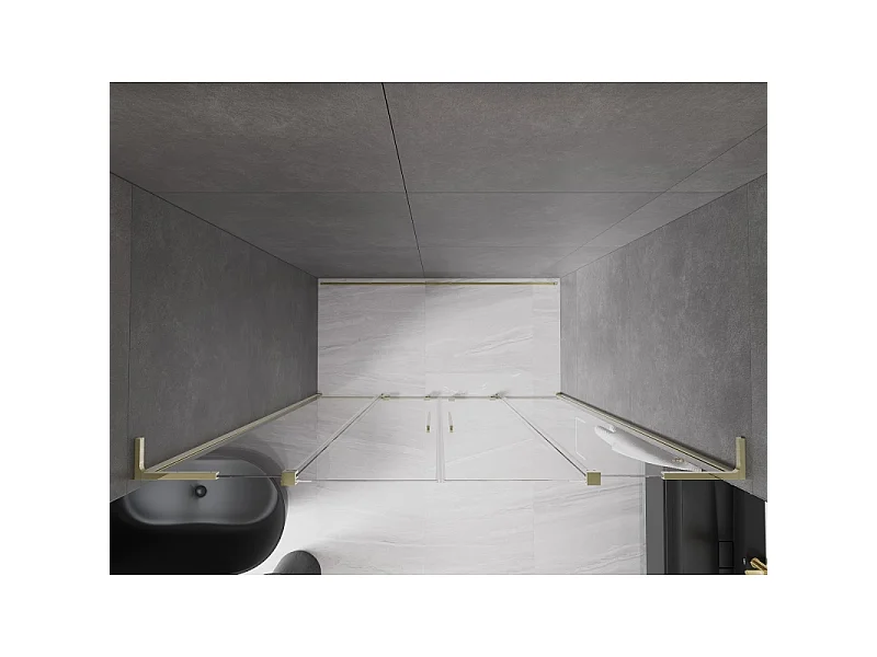 Mexen Velar L Duo porte de douche coulissante 180 cm, transparent, doré - 871-180-003-02-50