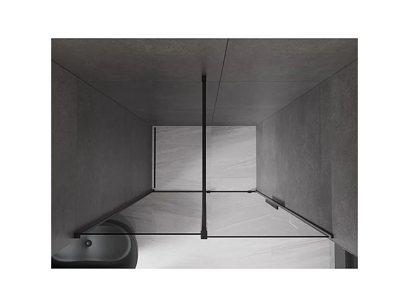 Mexen Velar Schiebetür-Duschwand 140 cm, Grafit, Schwarz - 871-140-000-41-70