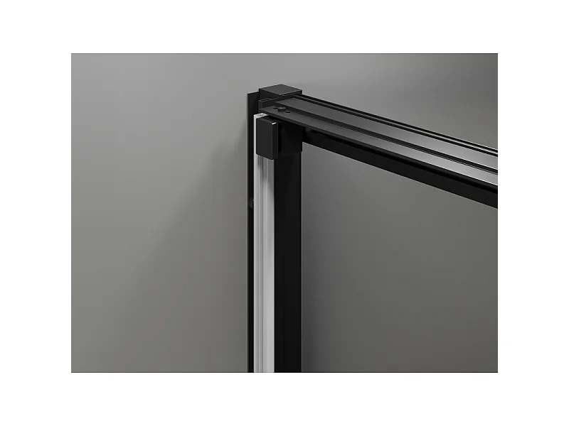 Mexen Exo-3S schuifdouchedeur 90 cm, transparant, zwart - 8153-090-000-70-00