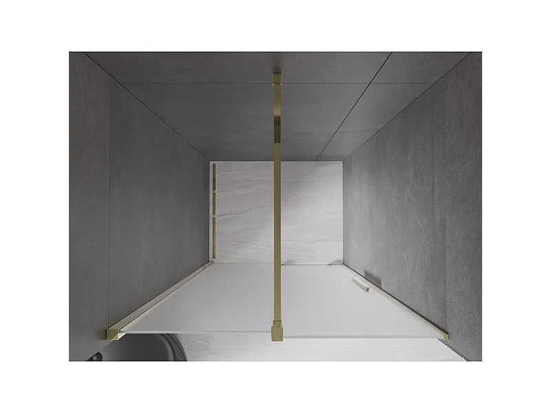 Mexen Velar portes de douche coulissantes 110 cm, givré, doré - 871-110-000-31-50
