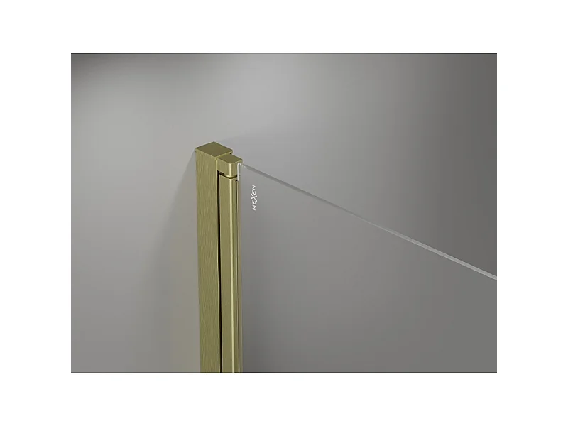 Mexen Mist-B draaideur douche 100 cm, transparant, goud geborsteld - 8A2-100-000-55-00