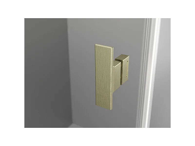 Mexen Mist-B draaideur douche 100 cm, transparant, goud geborsteld - 8A2-100-000-55-00