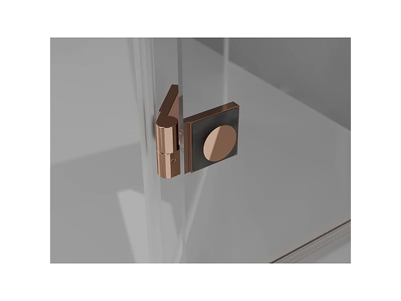 Mexen Lunar L Duo duschtüren 140 cm, transparent, roségold - 834DL-140-000-60-00