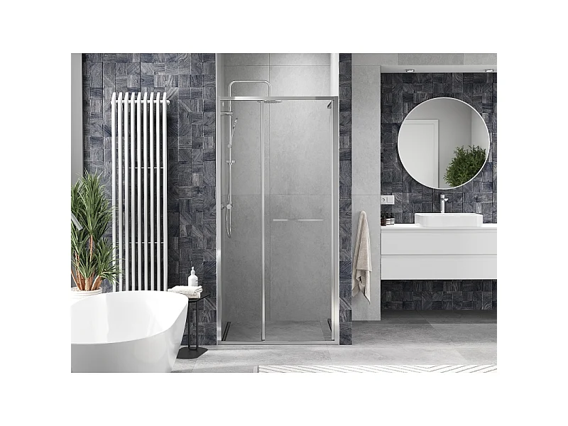 Mexen Linea Schiebetüren für die Dusche 100 cm, transparent, chrom - 8E1-100-000-01-01