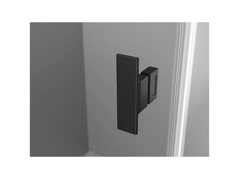 Mexen Mist draaideur douche 75 cm, transparant, zwart - 8A7-075-000-70-00