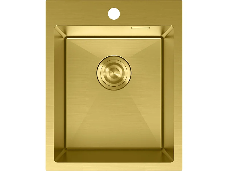 Mexen Solix fregadero de acero inoxidable de 1 seno 400 x 500 mm, dorado - 6406401000-55