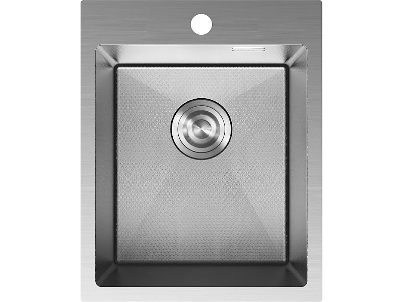 Mexen Solix lava-louça em aço inoxidável com 1 compartimento 400 x 500 mm, inox HC - 6406401000-01HC