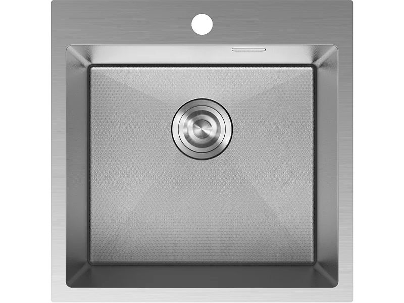 Mexen Solix jeklena pomivalna korita z eno posodo 500 x 500 mm, inox HC - 6407501000-01HC