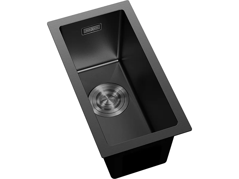 Mexen Trixo lava-loiça em aço inoxidável 1-cuba 230 x 440 mm, preto - 6411221000-70