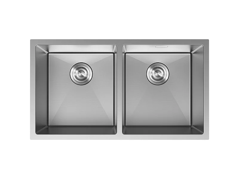 Mexen Binox fregadero de acero inoxidable de 2 compartimentos 800 x 450 mm, inox - 6421802000-01