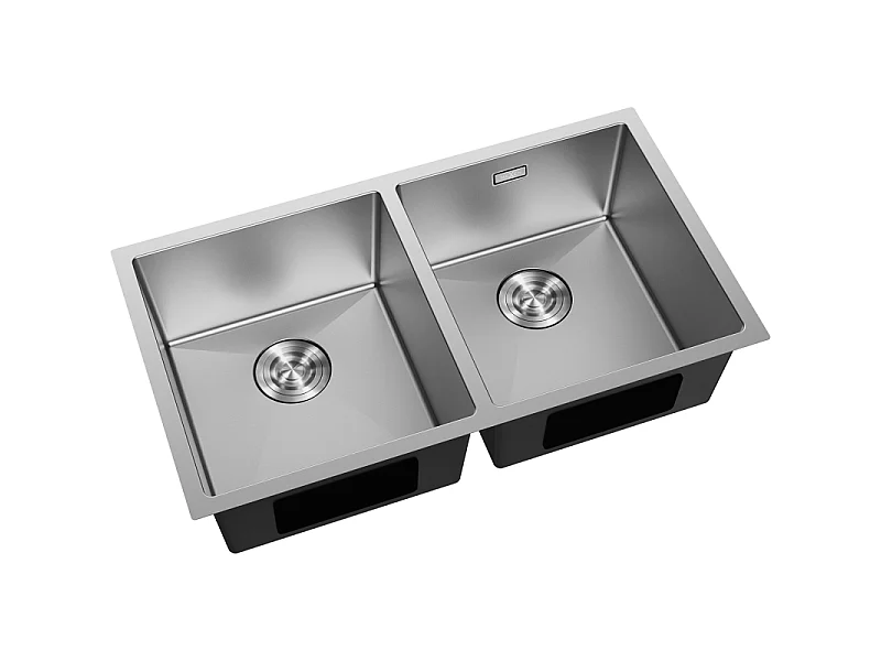 Mexen Binox fregadero de acero inoxidable de 2 compartimentos 800 x 450 mm, inox - 6421802000-01