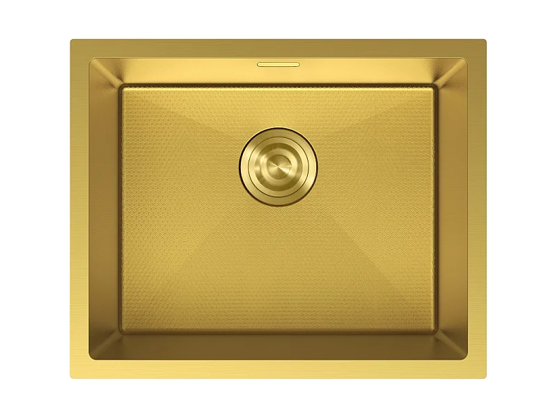 Mexen Trixo fregadero de acero inoxidable de 1 cubeta 540 x 440 mm, dorado HC - 6414541000-55HC