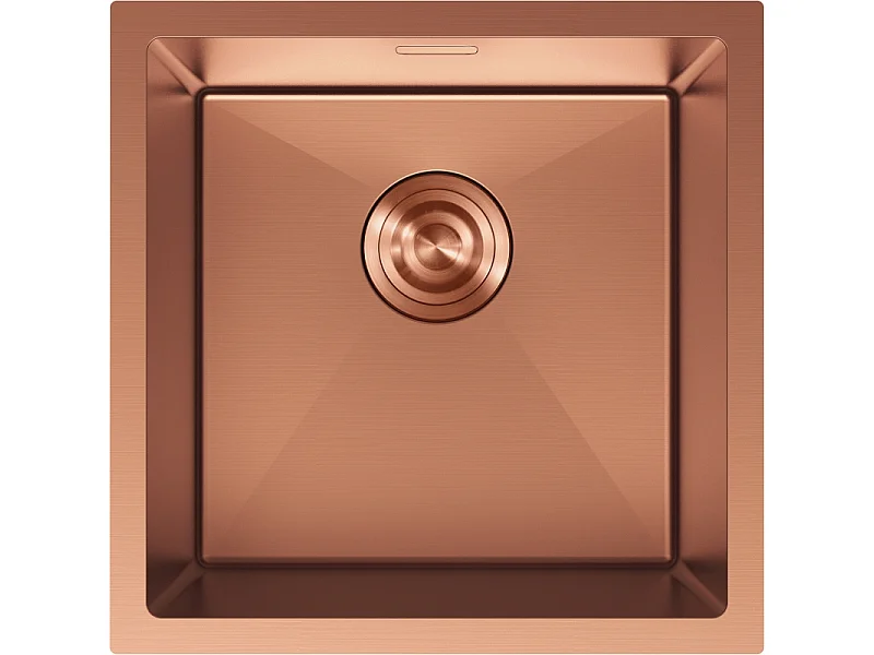 Mexen Trixo lava-louça de aço inoxidável de 1 cuba 440 x 440 mm, cobre - 6413441000-65