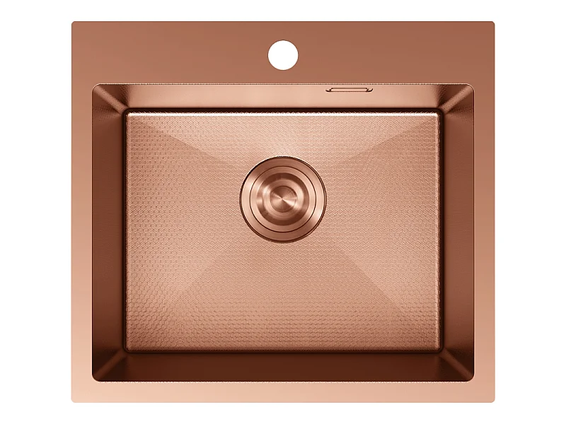 Mexen Solix steel sink, 1-bowl, 500 x 450 mm, copper HC - 6402501000-65HC