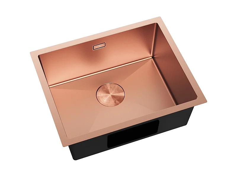 Mexen Trixo fregadero de acero inoxidable de 1 cubeta 540 x 440 mm, cobre - 6414541000-65