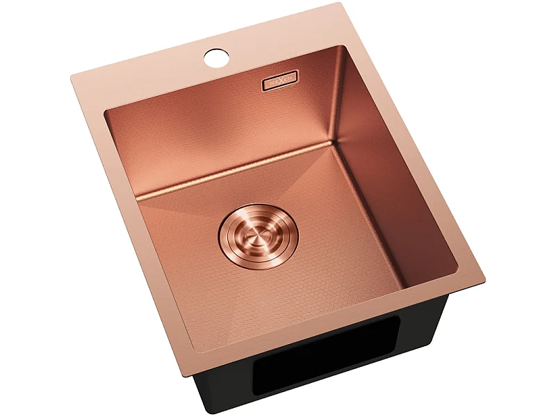 Mexen Solix fregadero de acero inoxidable de 1 cubeta 400 x 500 mm, cobre HC - 6406401000-65HC