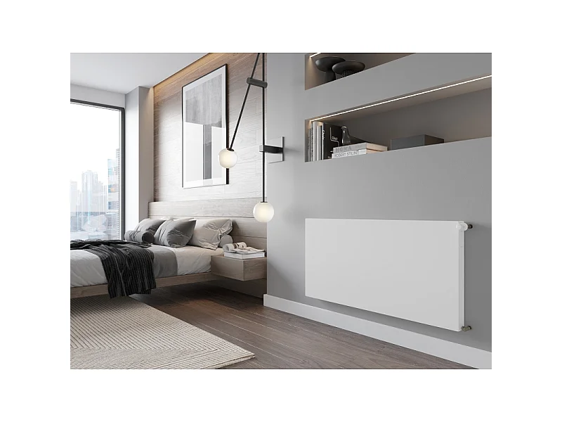 Mexen Flat CF11 panel radiator 400 x 700 mm, side connection, 389 W, white - W411F-040-070-00