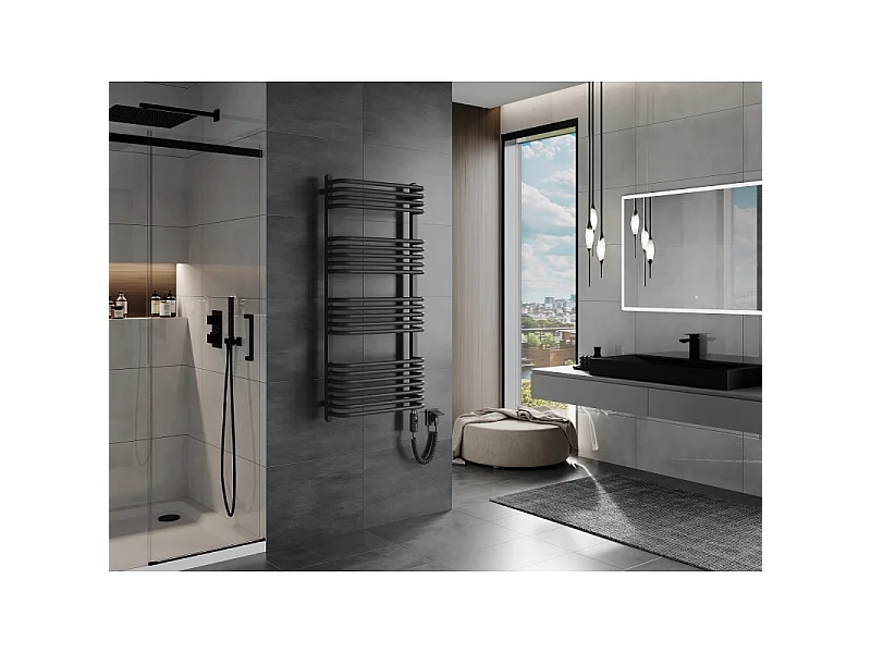 Mexen Apollo radiateur électrique 1210 x 550 mm, 600 W, anthracite - W117-1210-550-2600-66