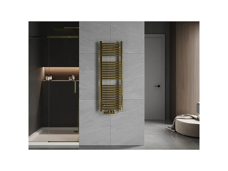 Mexen Ares radiador de casa de banho 1200 x 400 mm, 349 W, dourado - W102-1200-400-00-50