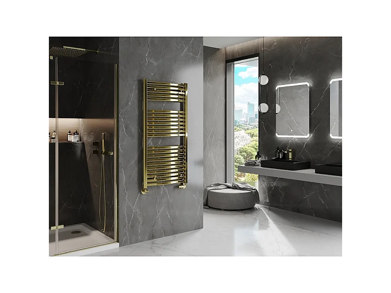 Mexen Helios radiateur de salle de bain 1200 x 600 mm, 521 W, doré - W103-1200-600-00-50