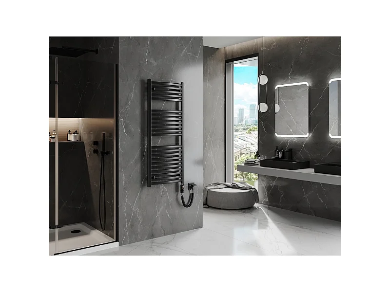 Mexen Helios radiateur électrique 1200 x 500 mm, 600 W, noir - W103-1200-500-2600-70