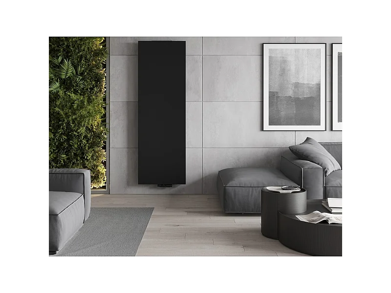 Mexen VS20S Flat radiador de painel 1600 x 400 mm, ligação inferior central, 794 W, preto - W6-160-040-70 - W6VS20S-160-040-70