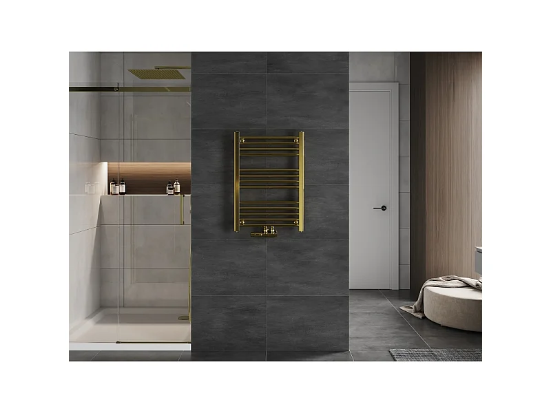 Mexen Mars radiador de casa de banho 700 x 500 mm, 224 W, dourado - W110-0700-500-00-50