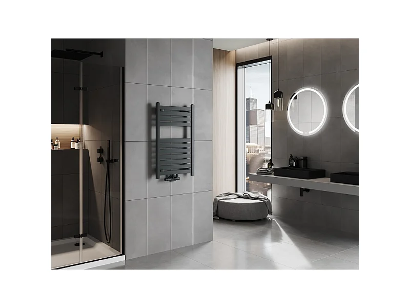 Mexen Uran badeværelsesradiator 800 x 500 mm, 364 W, antracit - W105-0800-500-00-66