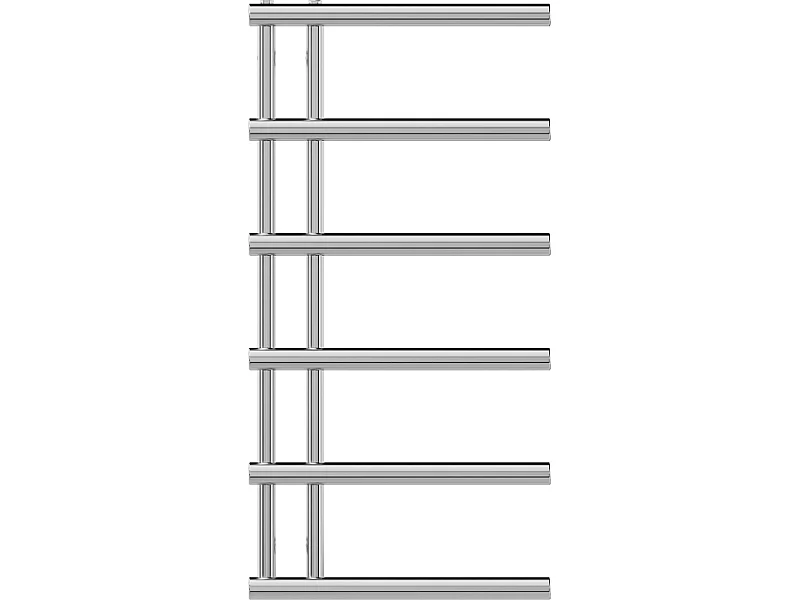 Mexen Jukon radiateur de salle de bain décoratif 988 x 500 mm, 246 W, chrome - W116-0988-500-00-01
