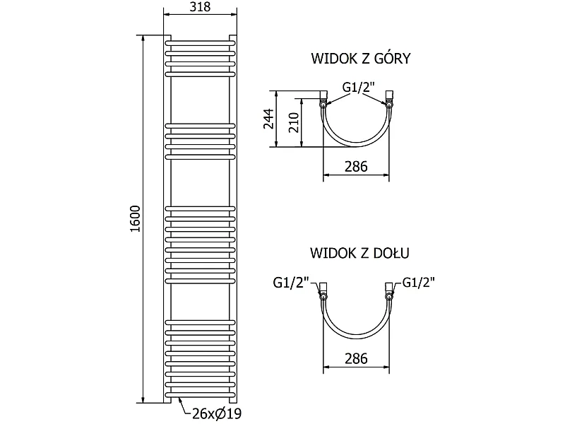 Mexen Eros radiateur électrique 1600 x 318 mm, 600 W, blanc - W112-1600-318-2600-20