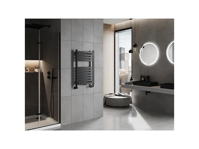 Mexen Uran radiador de casa de banho 800 x 500 mm, 364 W, preto - W105-0800-500-00-70
