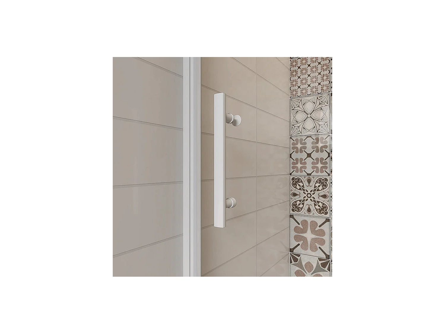 Porte de douche pivotante 70x185cm profilé blanc en verre de sécurité et transparent