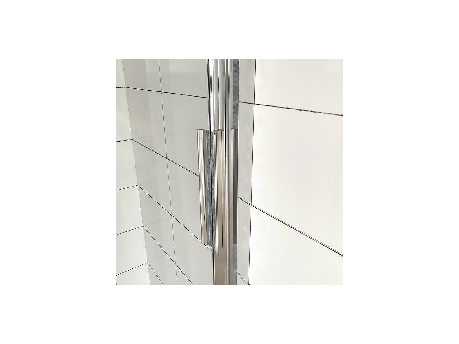 Porte de douche 140x195cm coulissante - 3 volets - Verre securit transparent