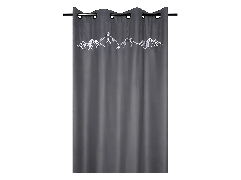 Rideau à oeillets 135 x 260 cm gris Charvin