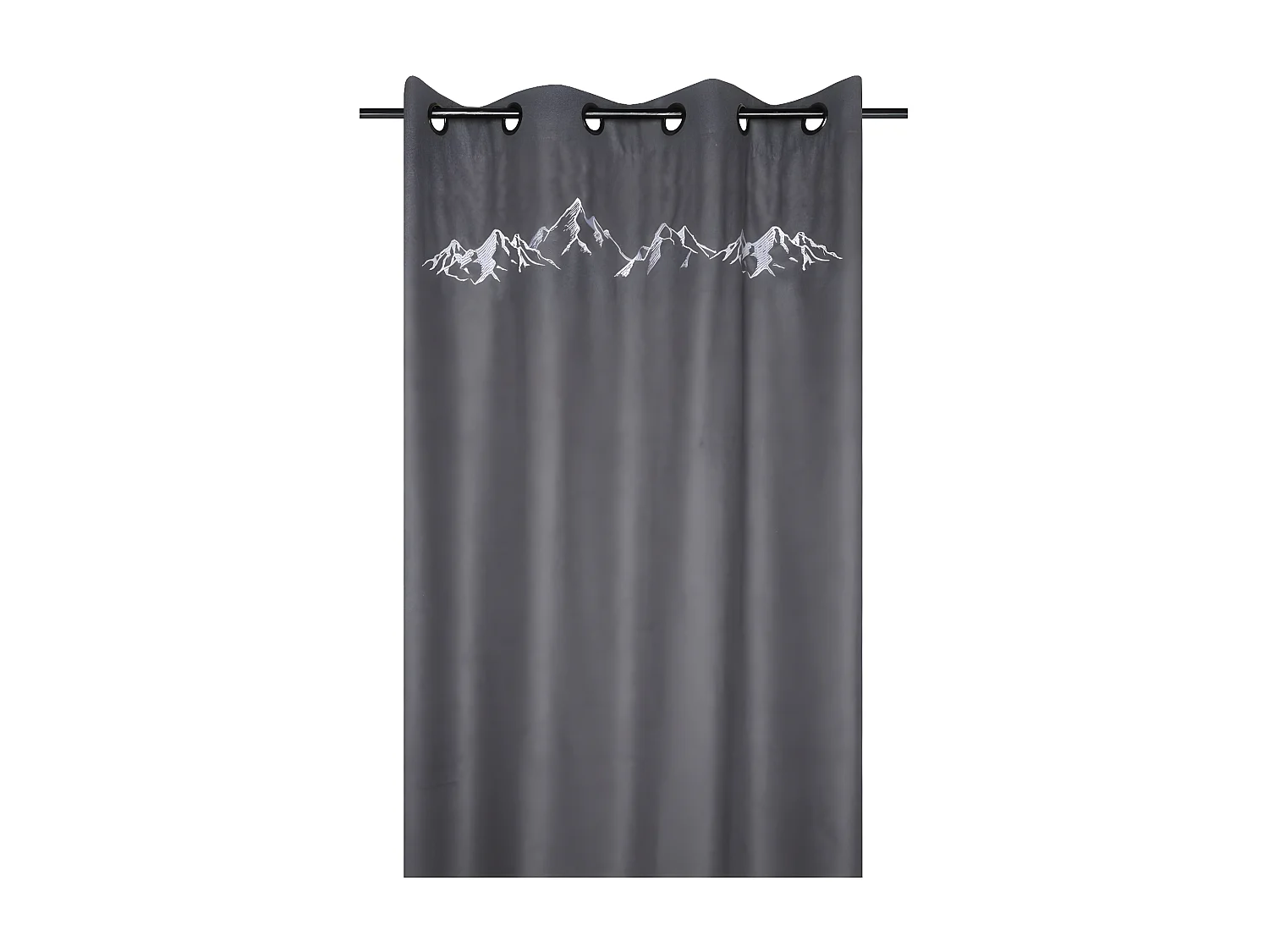 Rideau à oeillets 135 x 260 cm gris Charvin