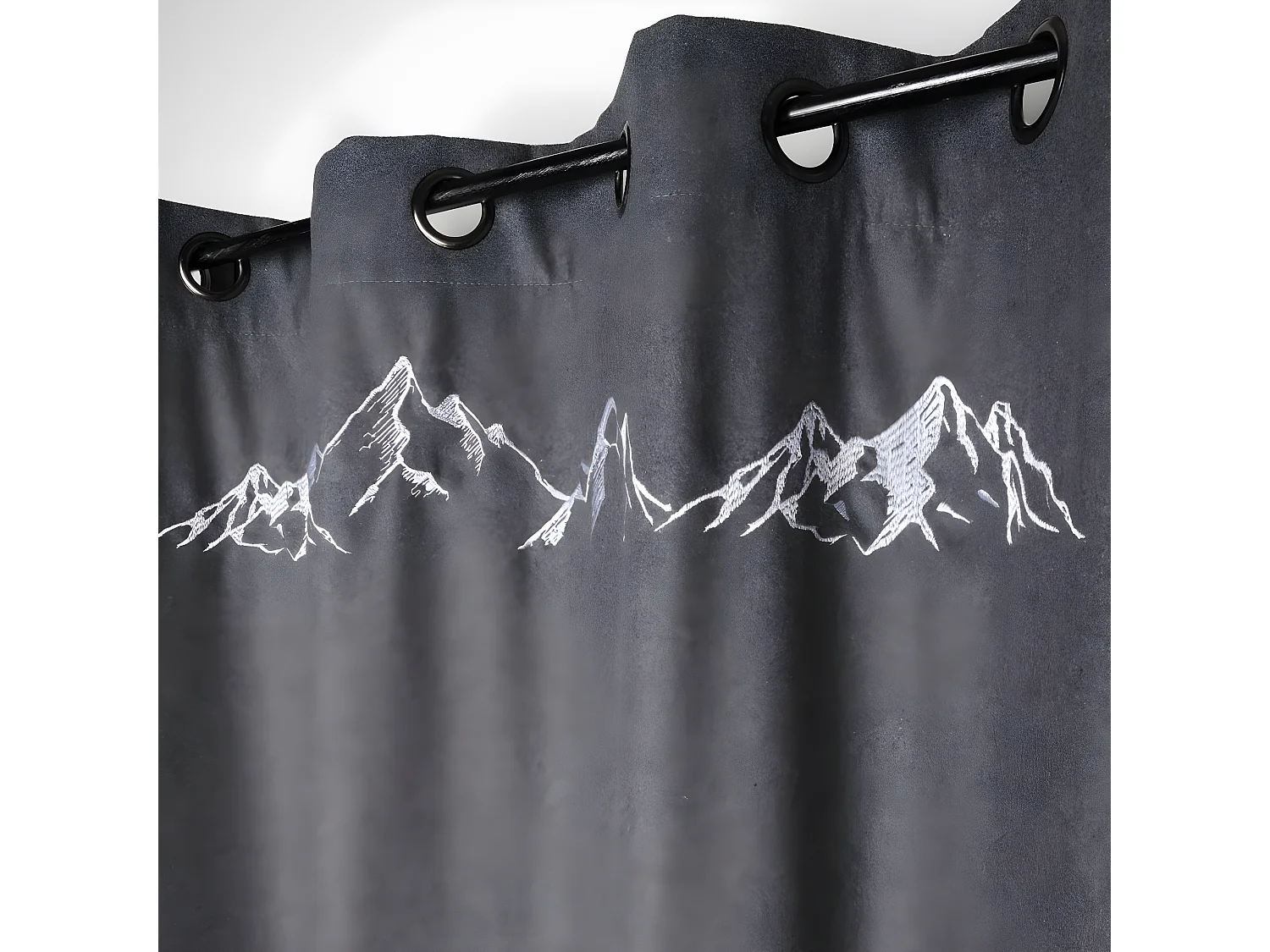 Rideau à oeillets 135 x 260 cm gris Charvin