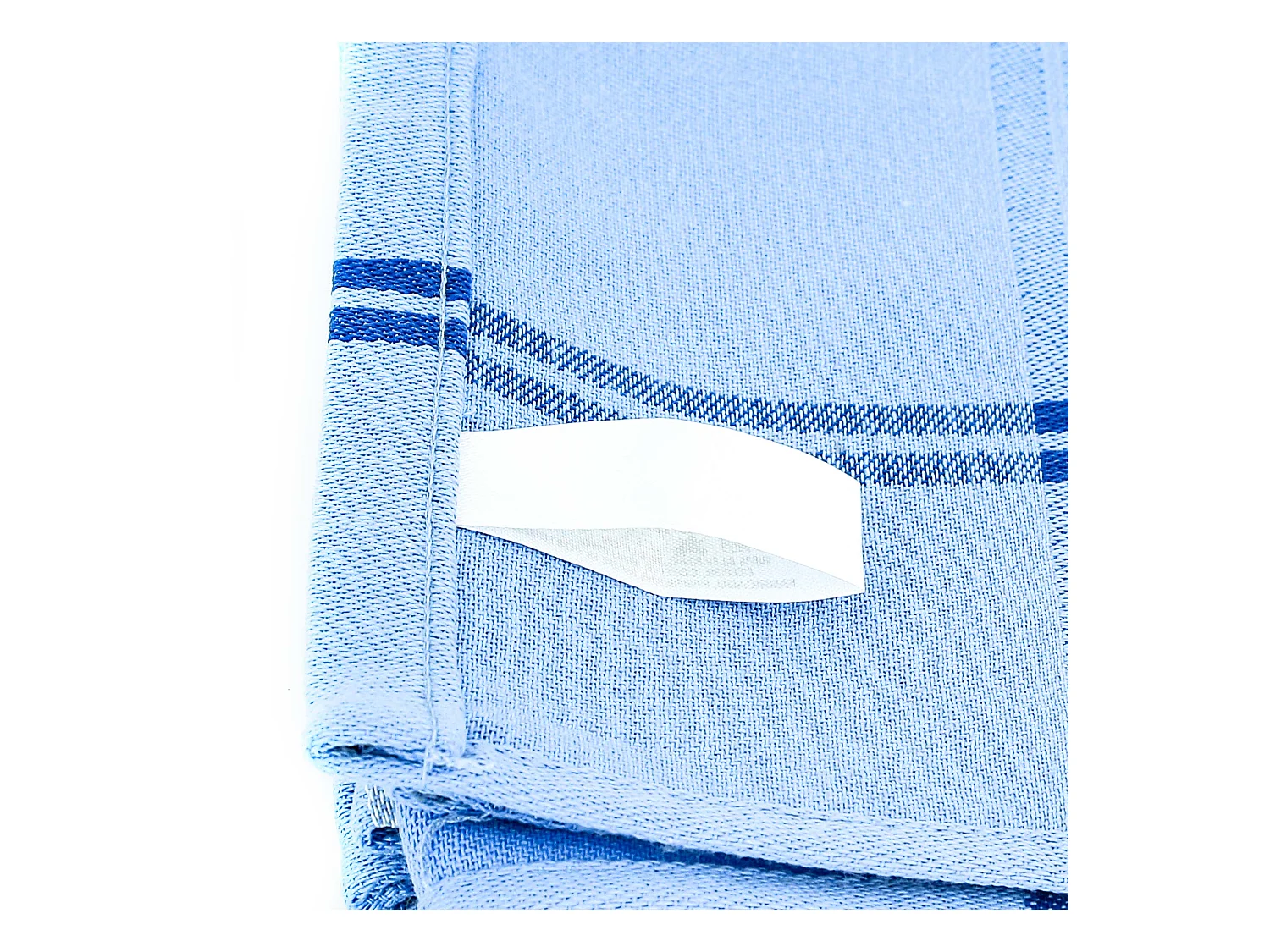 Lot de 2 torchons de cuisine toile 50x70 cm SQUARES bleu