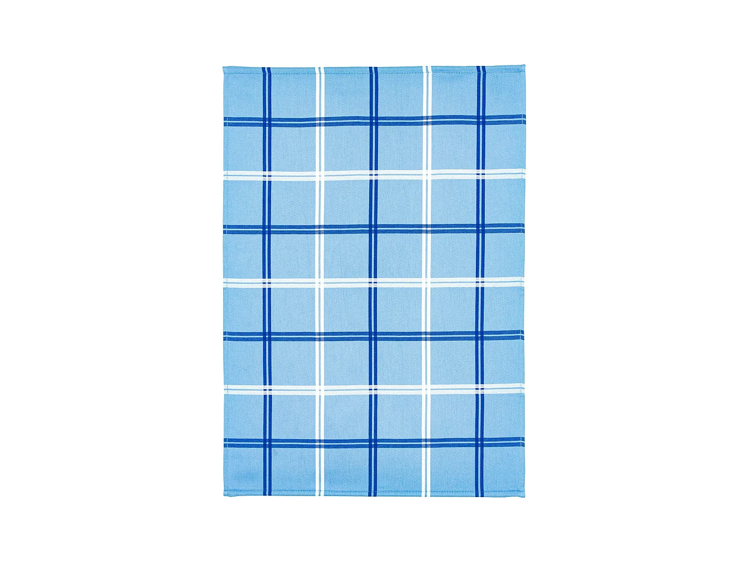 Lot de 2 torchons de cuisine toile 50x70 cm SQUARES bleu