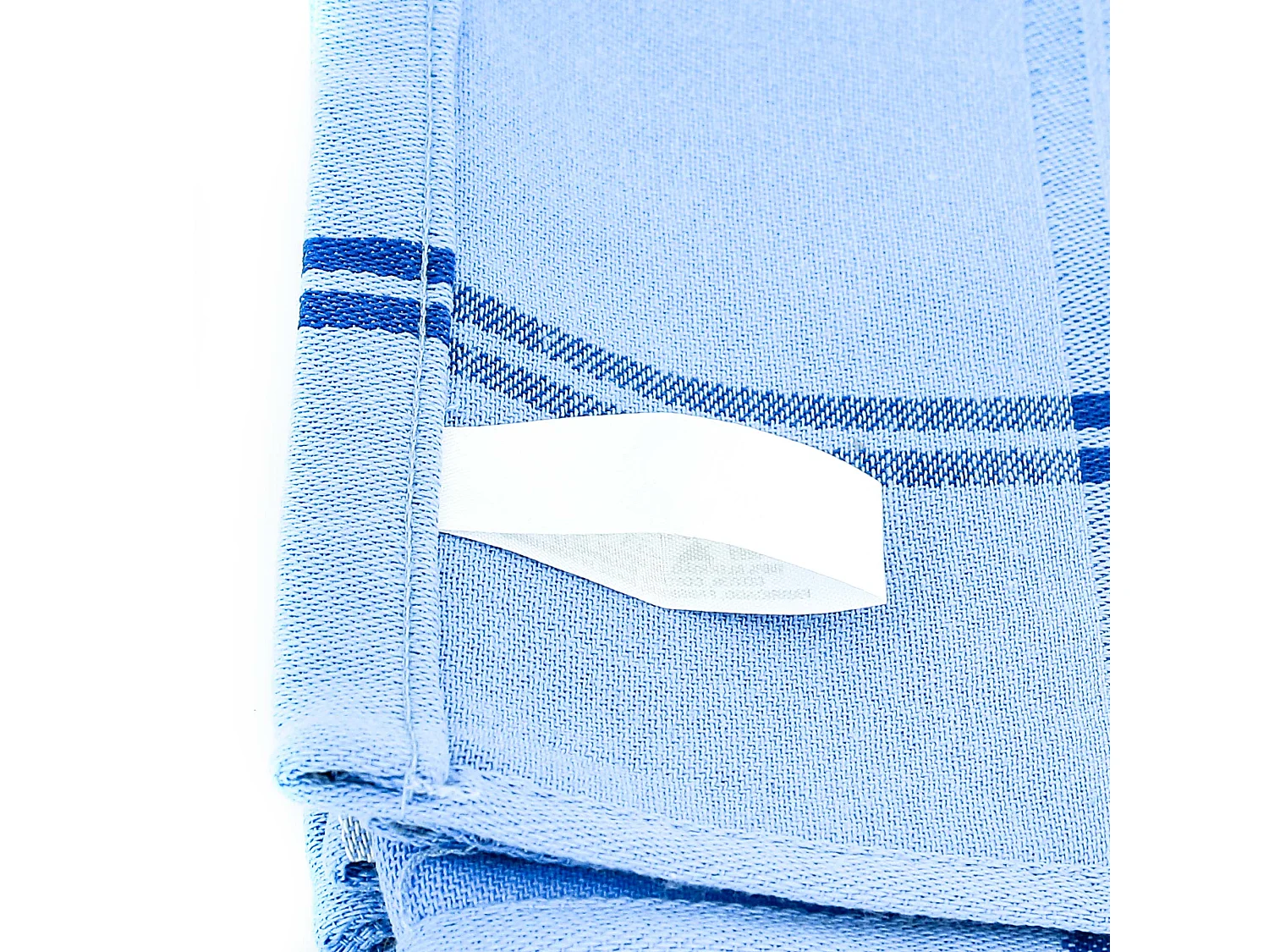 Lot de 2 torchons de cuisine toile 50x70 cm SQUARES bleu