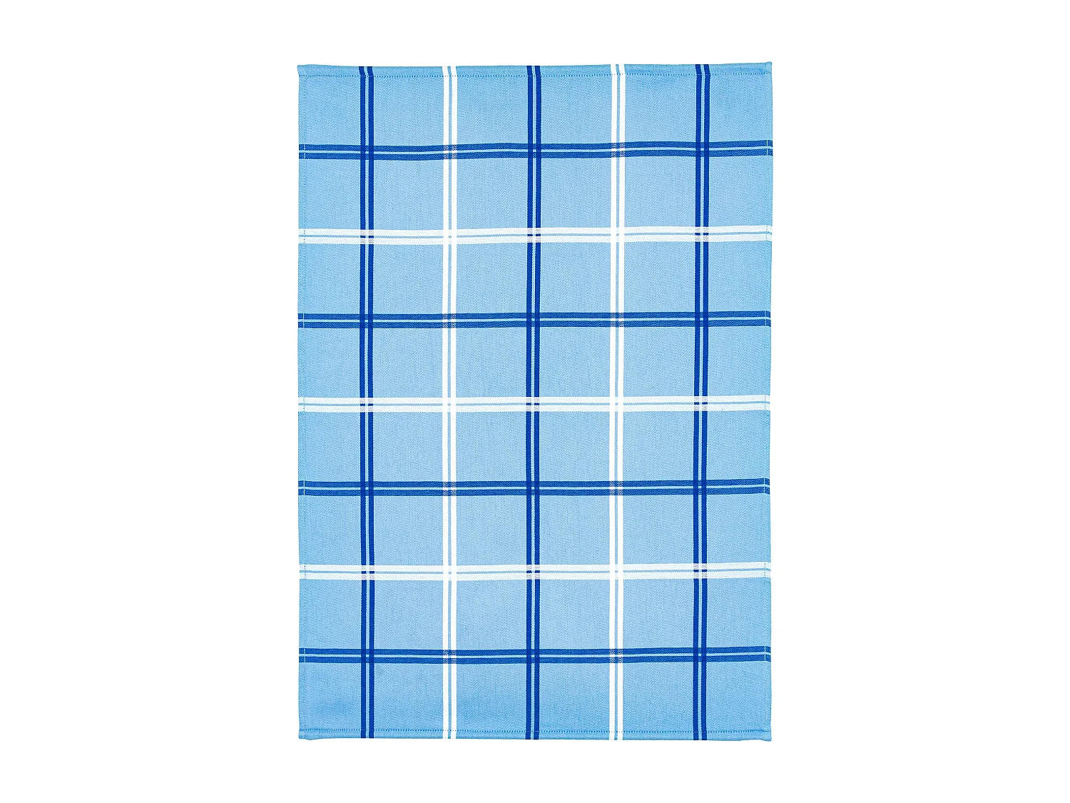 Lot de 2 torchons de cuisine toile 50x70 cm SQUARES bleu