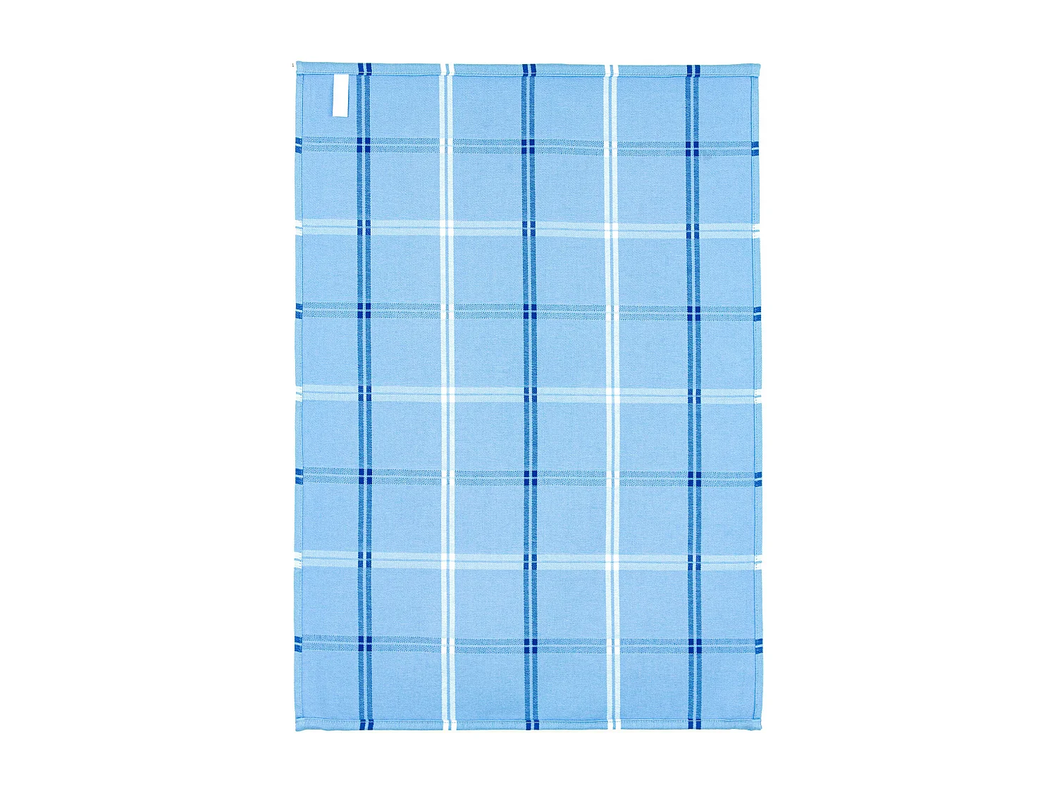 Lot de 2 torchons de cuisine toile 50x70 cm SQUARES bleu