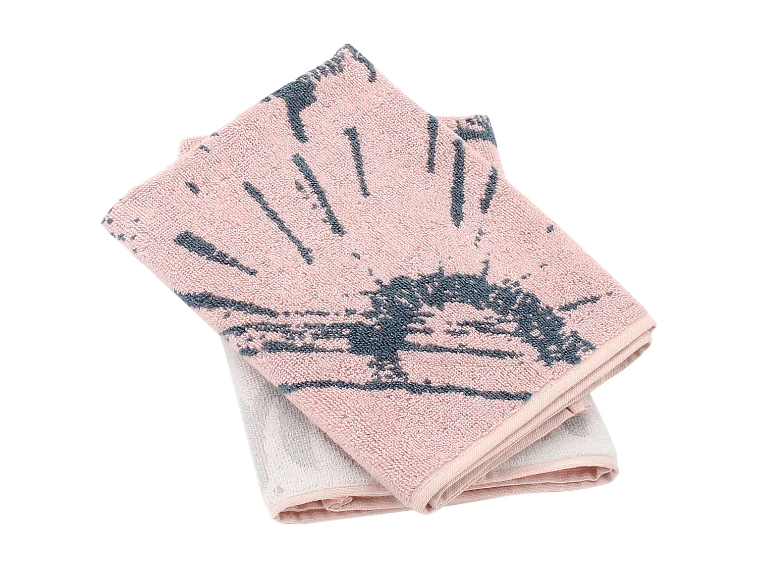 Lot de 2 torchons de cuisine éponge 50x50 cm SMOOTH rose