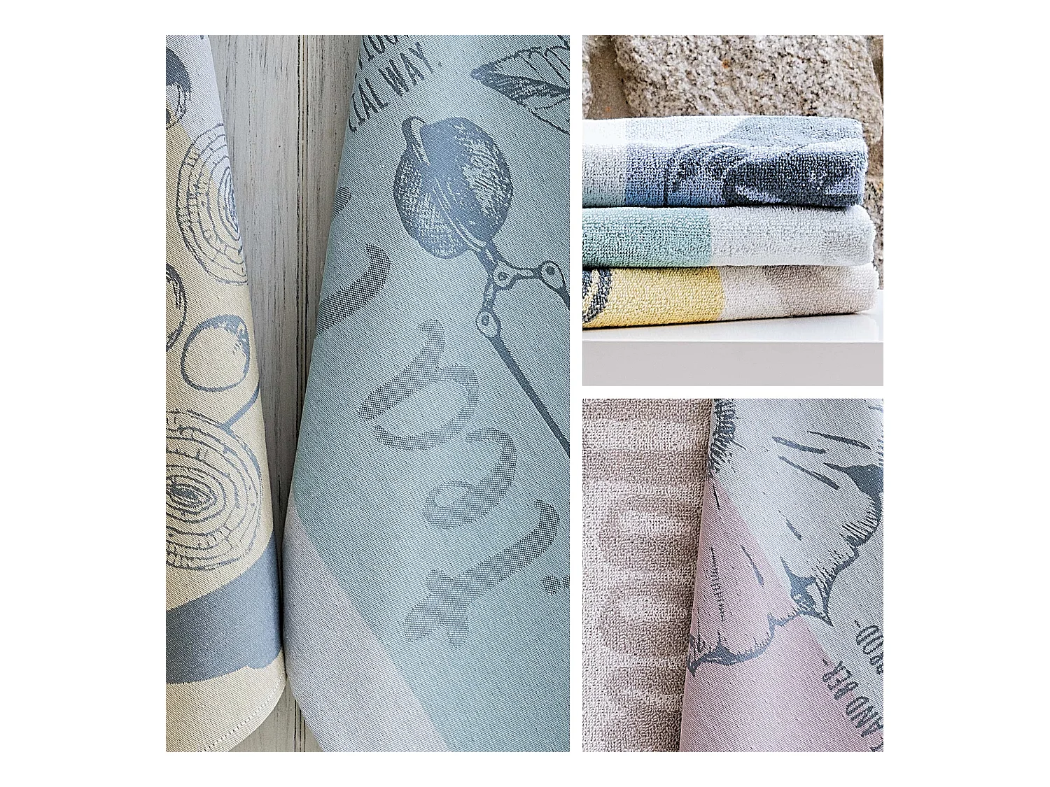 Lot de 2 torchons de cuisine éponge 50x50 cm SMOOTH rose