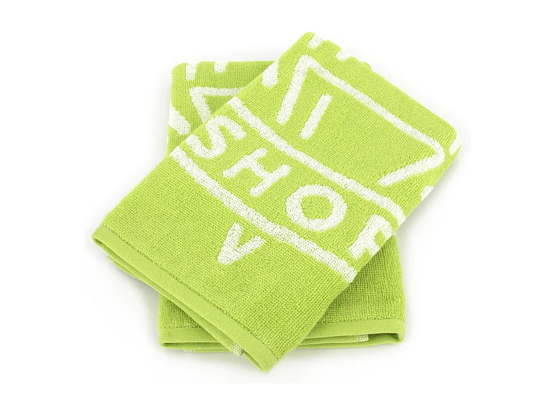 Lot de 2 torchons de cuisine éponge 50x50 cm SHOP vert