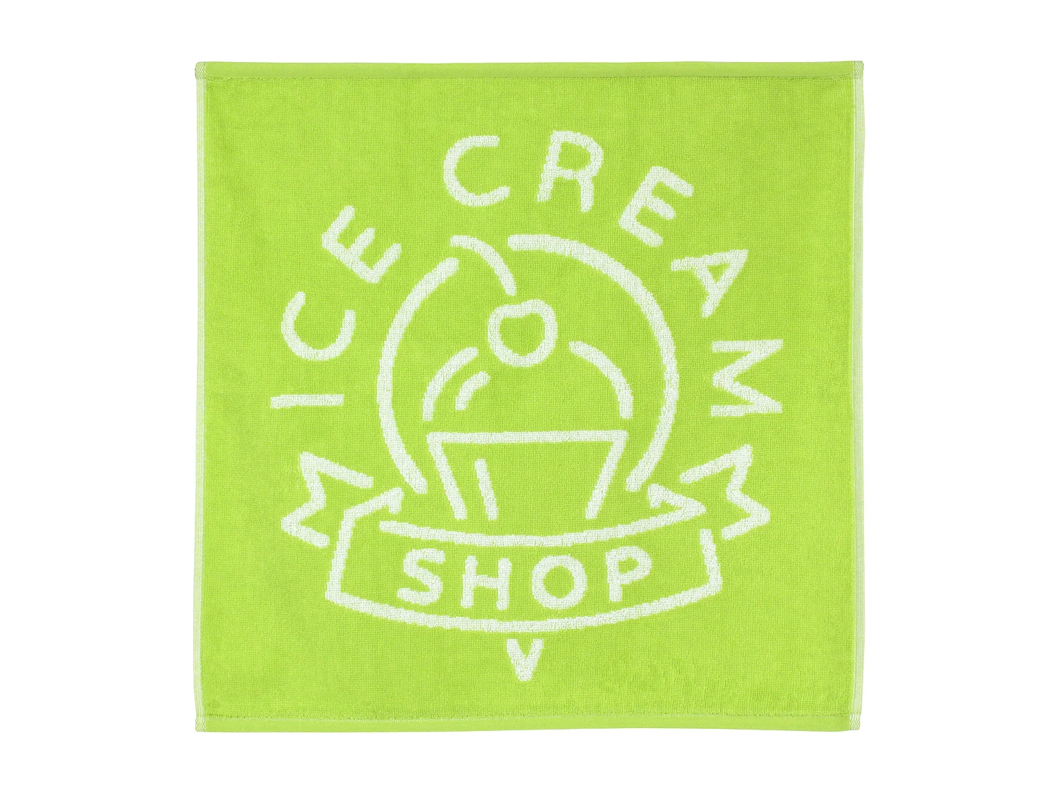 Lot de 2 torchons de cuisine éponge 50x50 cm SHOP vert