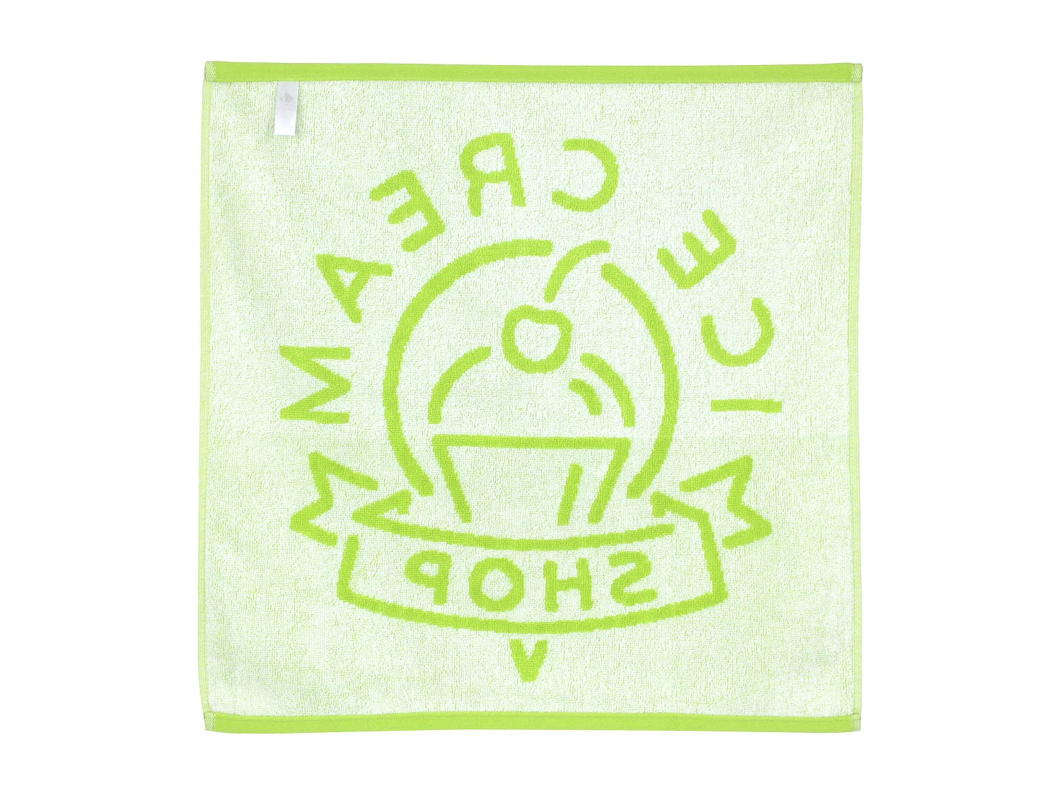 Lot de 2 torchons de cuisine éponge 50x50 cm SHOP vert