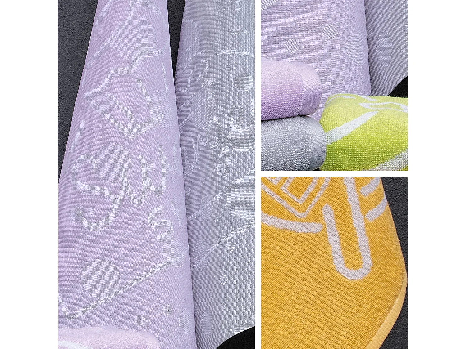 Lot de 2 torchons de cuisine éponge 50x50 cm SHOP rose